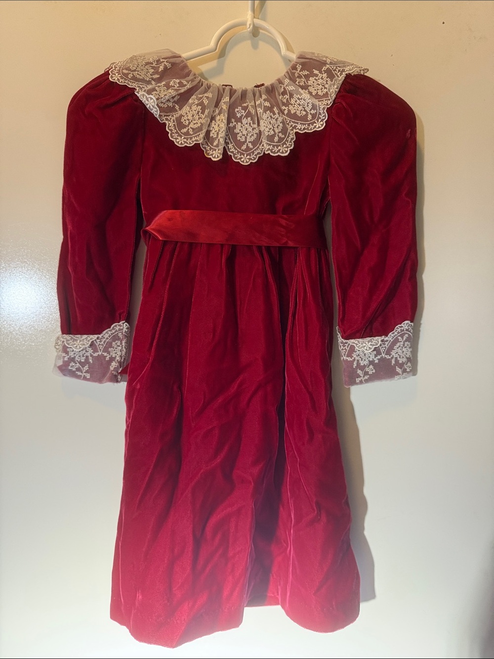 Paper dolls red velvet dress